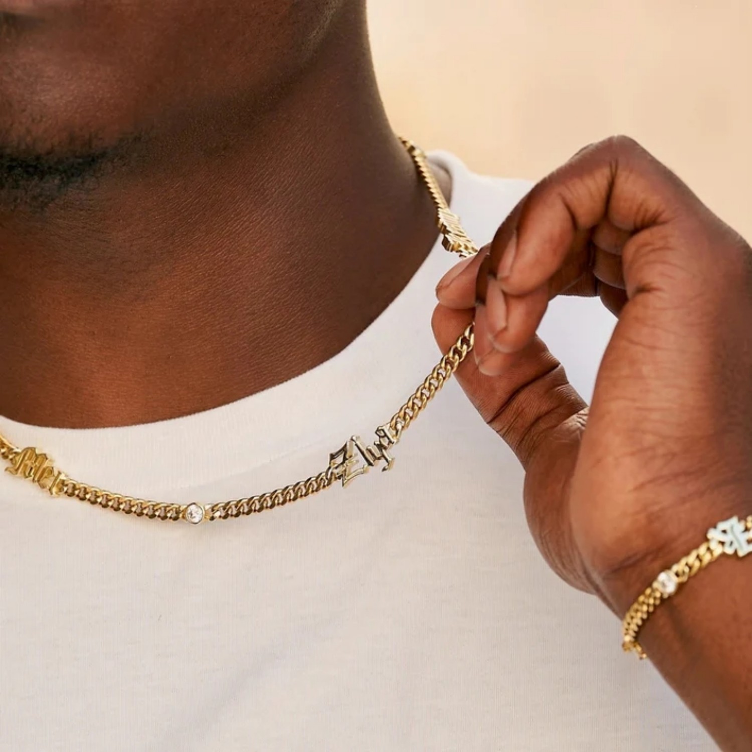 Cuban Link Chain 12Mm - Custom Old English Name Necklace with
