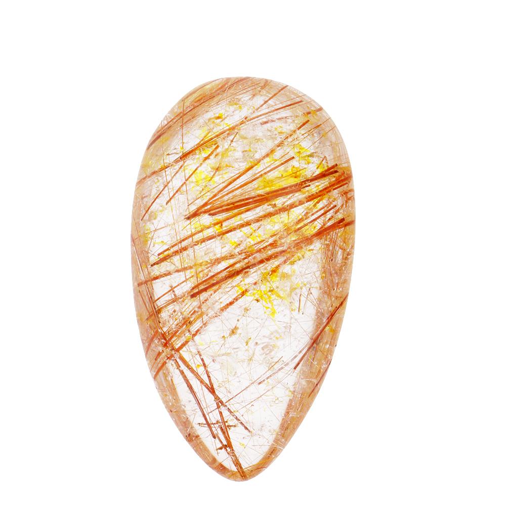 Crystal Pendant Necklace Natural Stone - Gold Rutilated Quartz Crystal Pendant Natural
