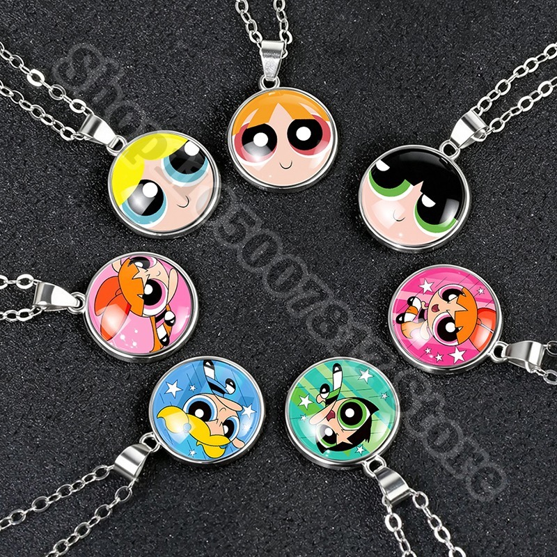 Anime Pendant Necklace - Kawaii The Powerpuffs Girls Cute Necklace