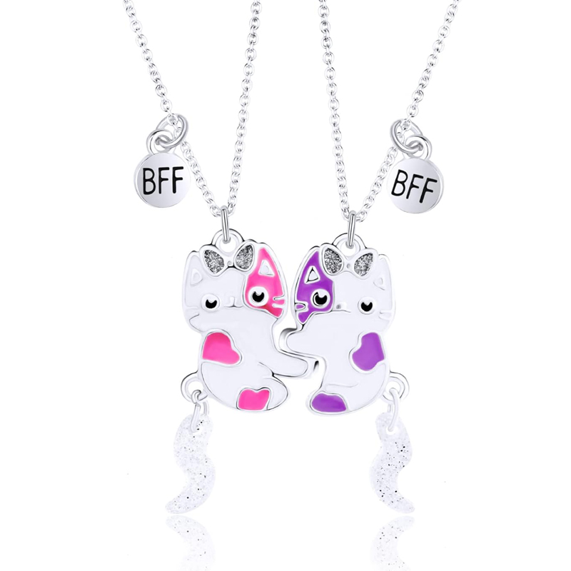 Magnetic Couple Matching Necklaces - 2Pcs Best Friend Pendant Gifts Magnetic