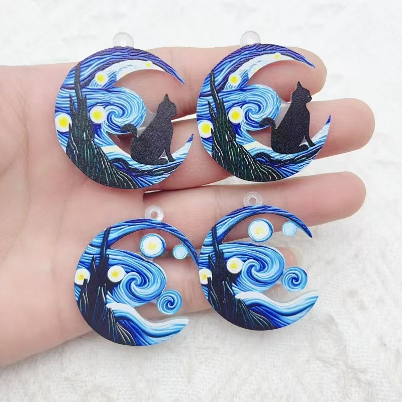 Earrings - 10pcs Cross border Hot selling Acrylic