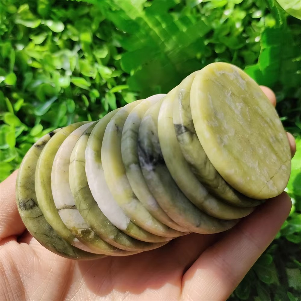 Crystal Pendant Necklace Natural Stone - Natural Crystal Slab Slice Jade Stones