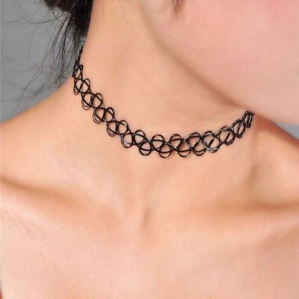 Pearl Choker Necklace Vintage - Multi Color Braided Fish Thread Necklace