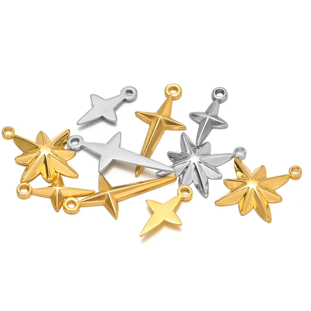 Cross Pendant Necklace Gold - 5pcs High Quality Stainless Steel Gold
