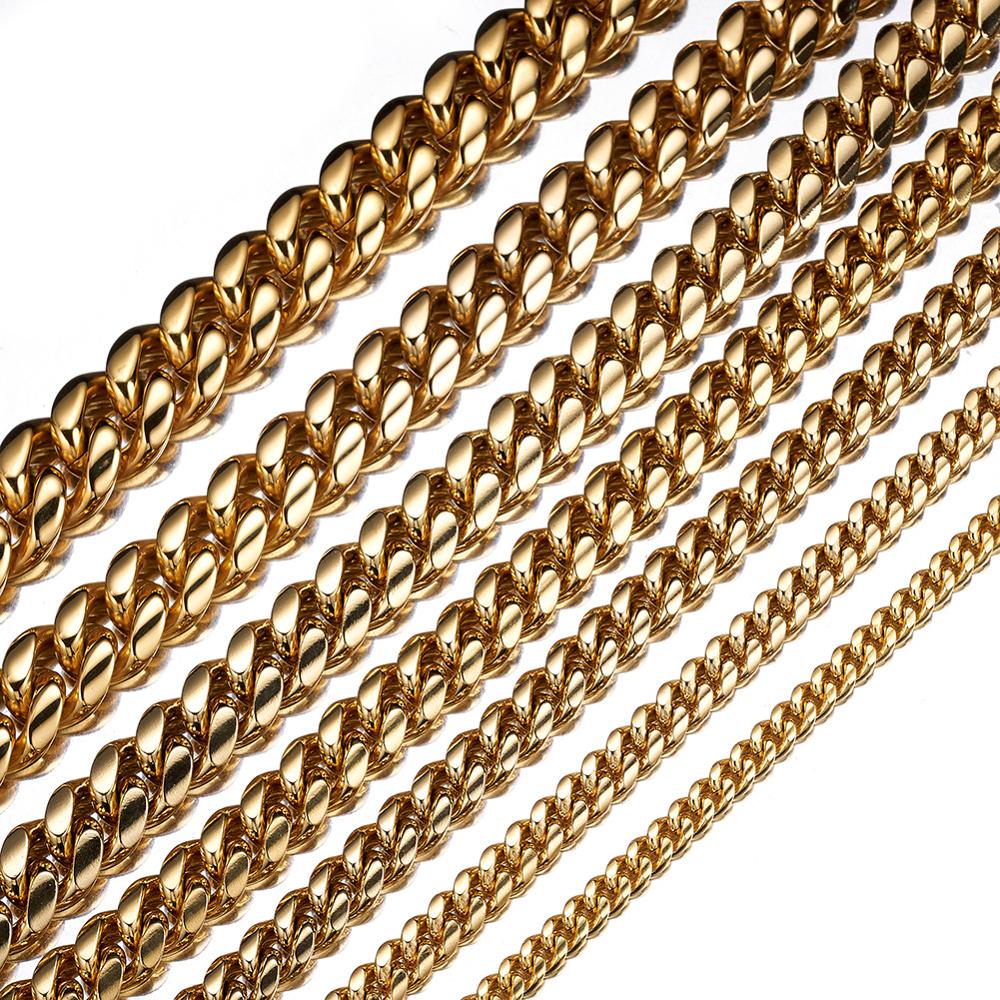 TOPGRILLZ Thép Không Gỉ Màu Và - đánh giá và giá Cuban Link Chain 12Mm
