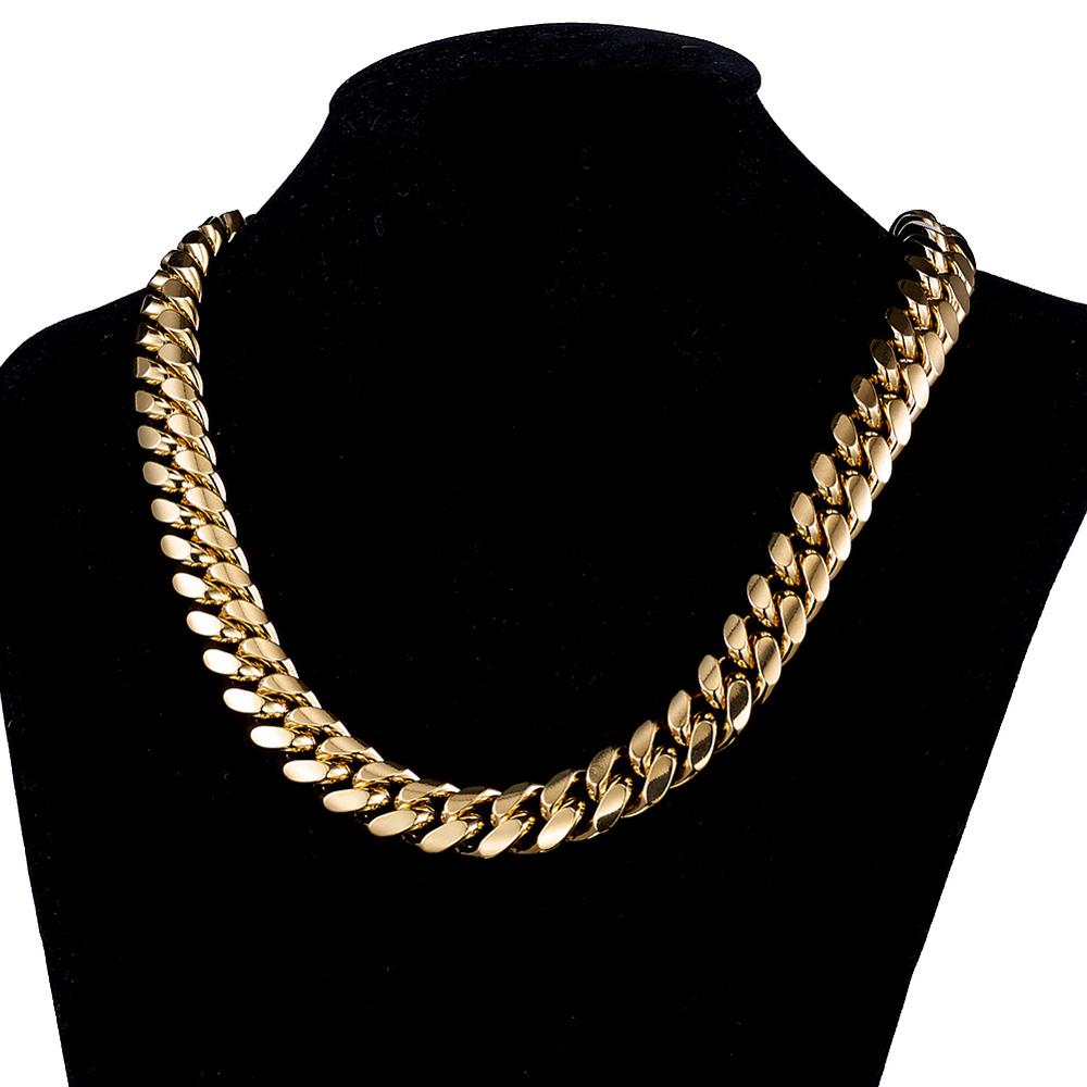 TOPGRILLZ Thép Không Gỉ Màu Và - đánh giá và giá Cuban Link Chain 12Mm