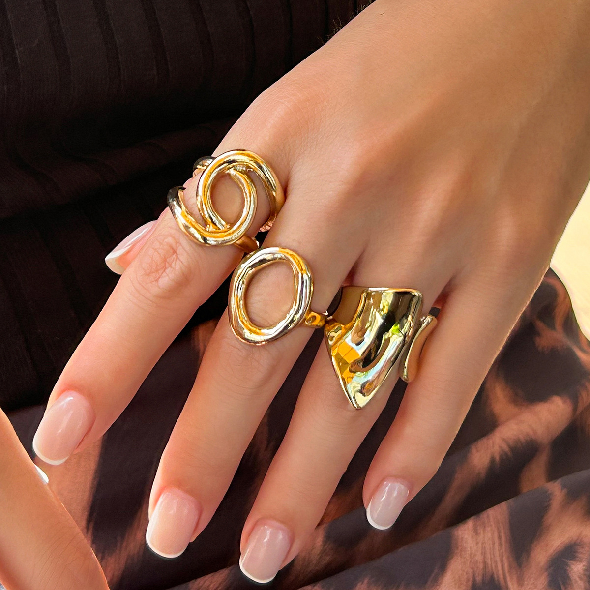 DIEZI 3pcs/set New Punk Fashio - đánh giá và giá Vintage Punk Knuckle Rings Set