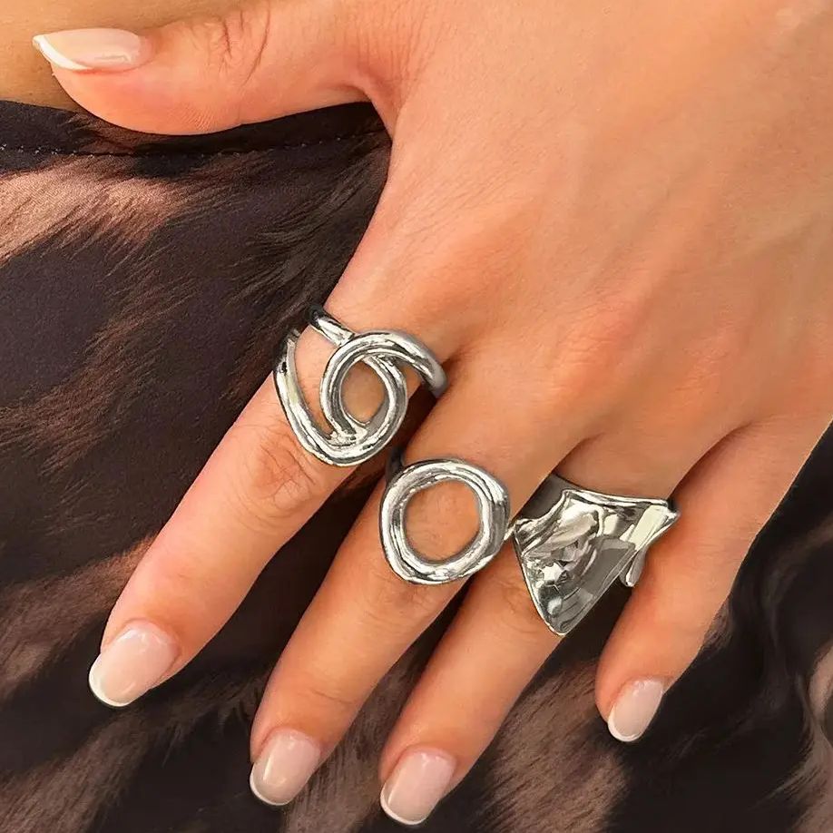 DIEZI 3pcs/set New Punk Fashio - đánh giá và giá Vintage Punk Knuckle Rings Set