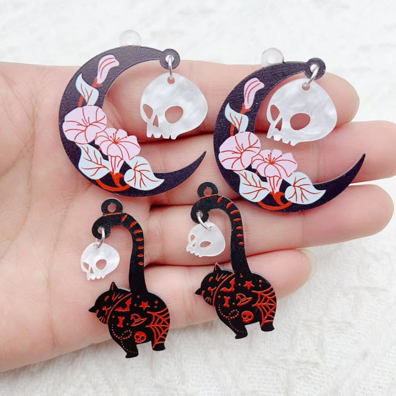 10pcs Halloween Acrylic Ghost  - đánh giá và giá Earrings
