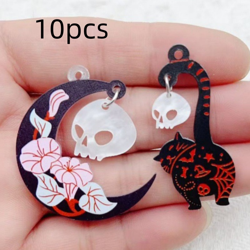 10pcs Halloween Acrylic Ghost  - đánh giá và giá Earrings