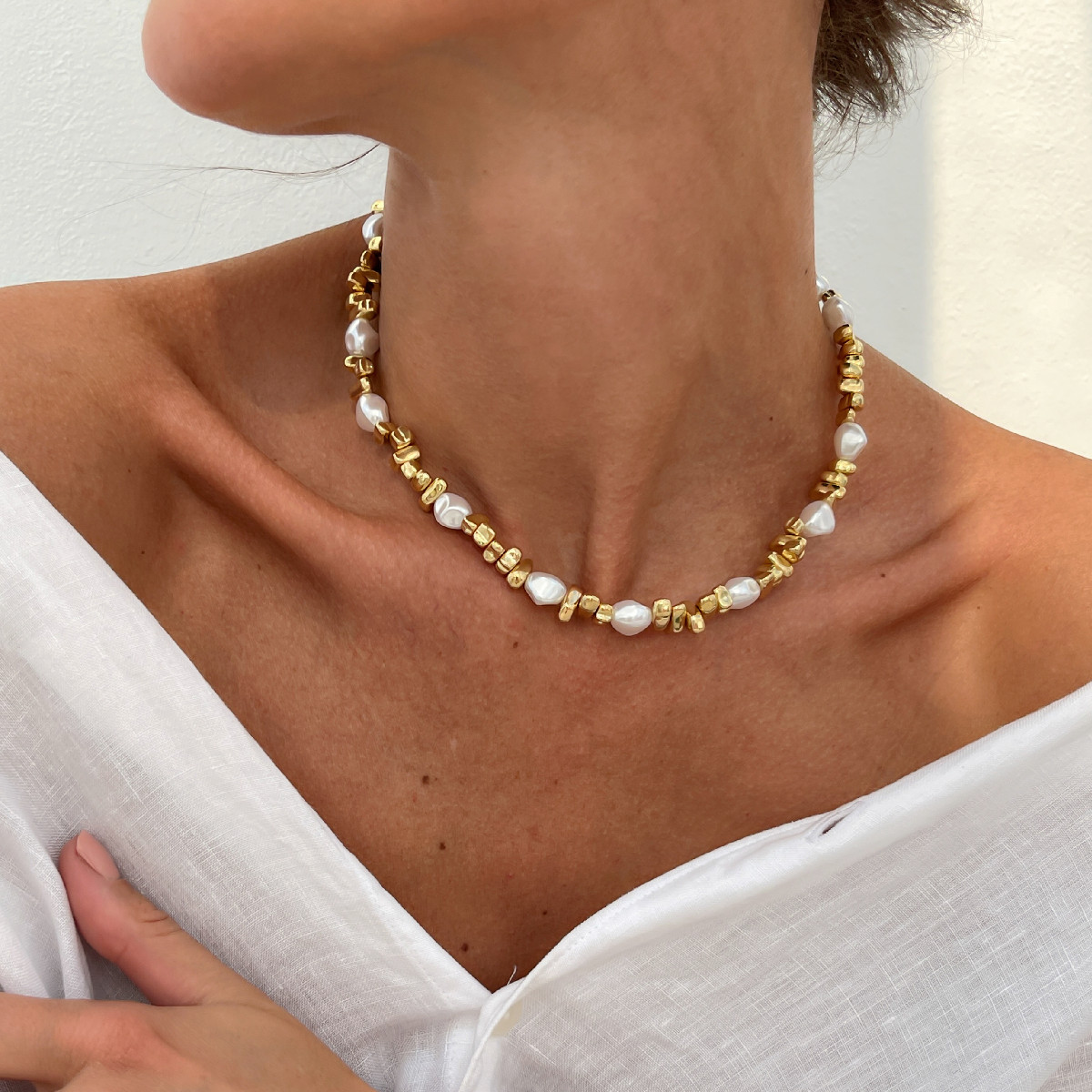 KunJoe Elegant Imitation Pearl - đánh giá và giá Pearl Choker Necklace Vintage