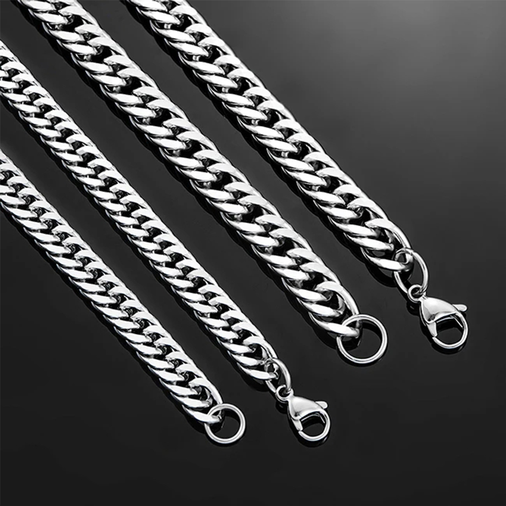 HIYEE 3mm/4mm/5mm/6mm/7mm/8mm  - đánh giá và giá Cuban Link Chain 12Mm