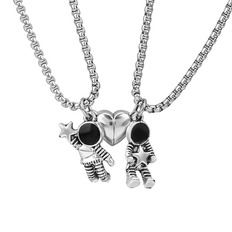 2 Pcs Astronomy Spaceman Match - đánh giá và giá Magnetic Couple Matching Necklaces