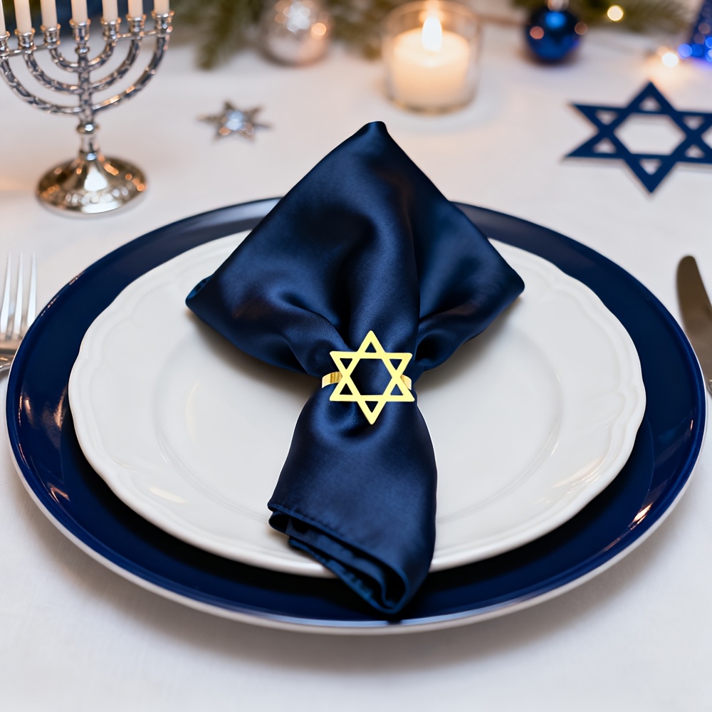 6Pcs Hanukkah Menorah Napkin R - đánh giá và giá Rings
