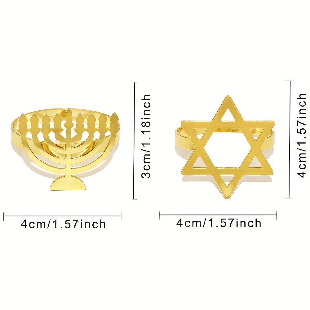 6Pcs Hanukkah Menorah Napkin R - đánh giá và giá Rings