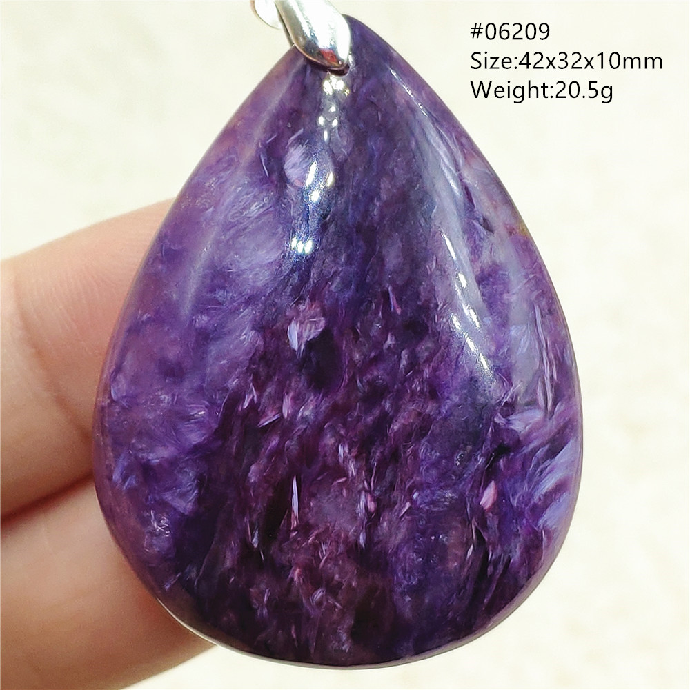 Tím Tự Nhiên Charoite Hạt Mặt  - đánh giá và giá 925 Sterling Silver Chain Necklace Men