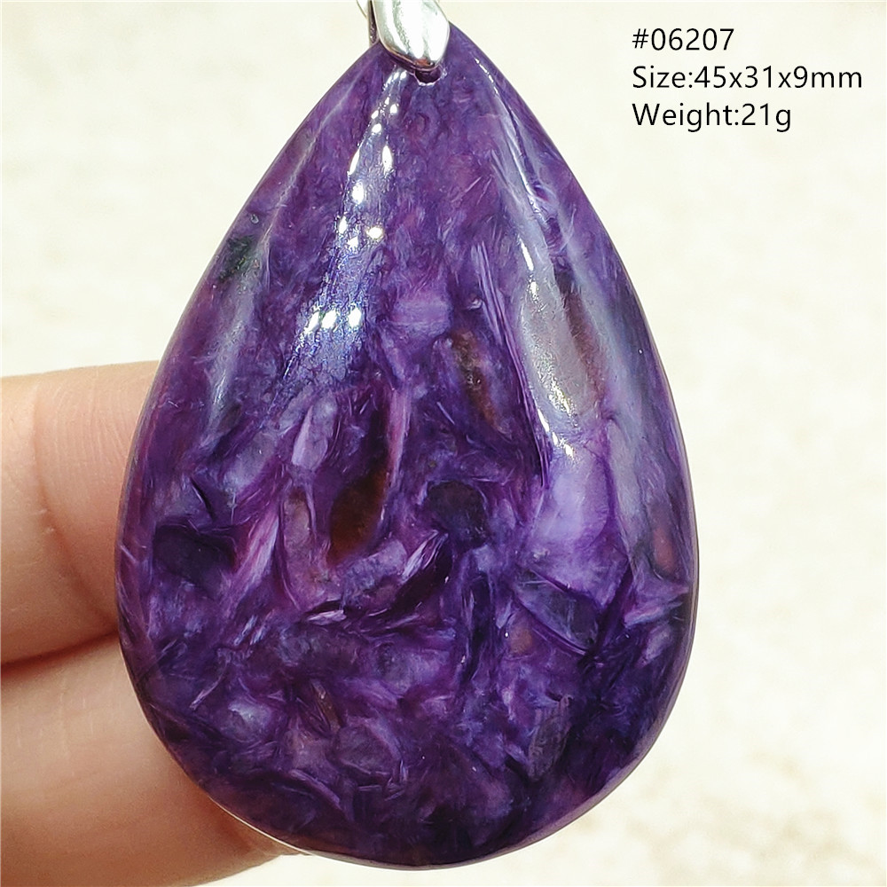 Tím Tự Nhiên Charoite Hạt Mặt  - đánh giá và giá 925 Sterling Silver Chain Necklace Men