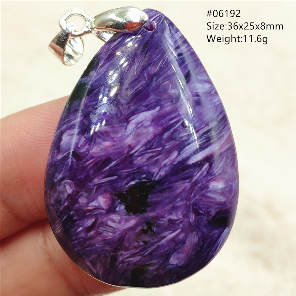 Tím Tự Nhiên Charoite Hạt Mặt  - đánh giá và giá 925 Sterling Silver Chain Necklace Men