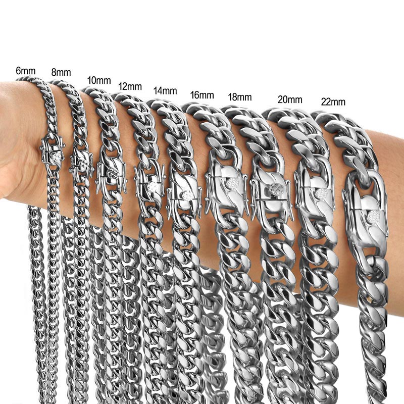 316L Stainless Steel Miami Cur - đánh giá và giá Cuban Link Chain 12Mm