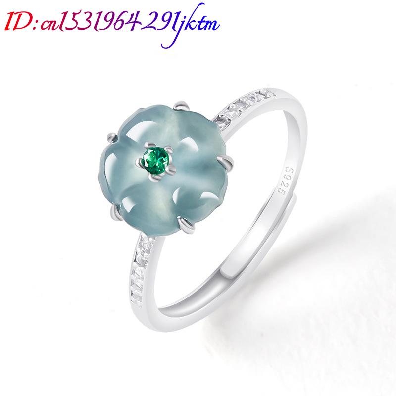 Blue Burmese Jadeite Flower Ri - đánh giá và giá Rings