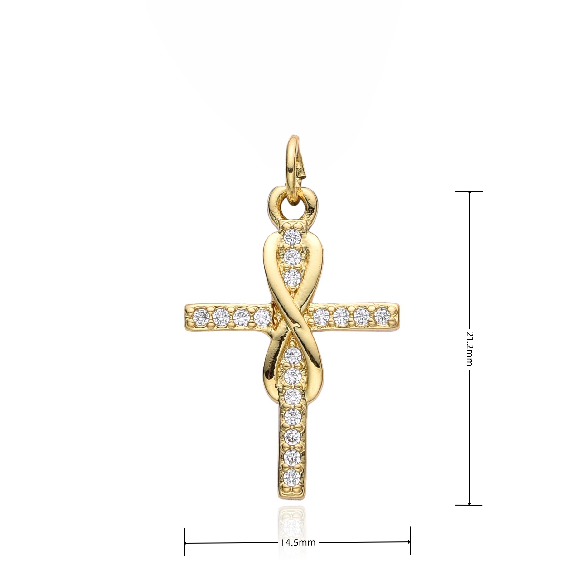 Fashion Micro-inlaid Zircon Cr - đánh giá và giá Cross Pendant Necklace Gold