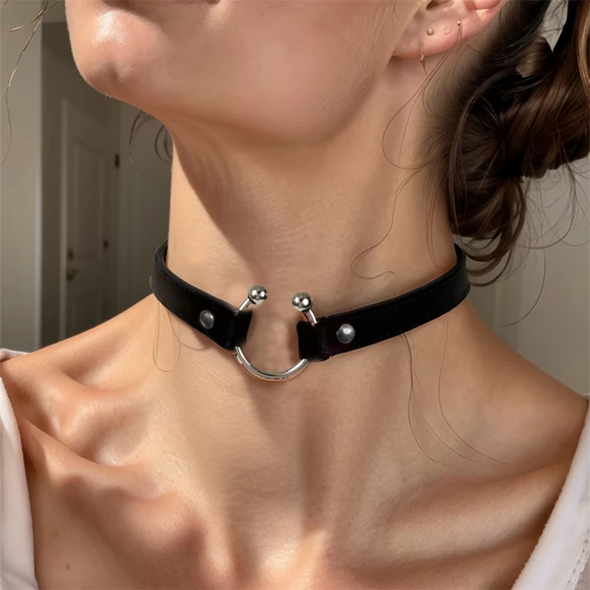 Fashion PU Leather Spiked Chok - đánh giá và giá Goth Punk Spike Choker
