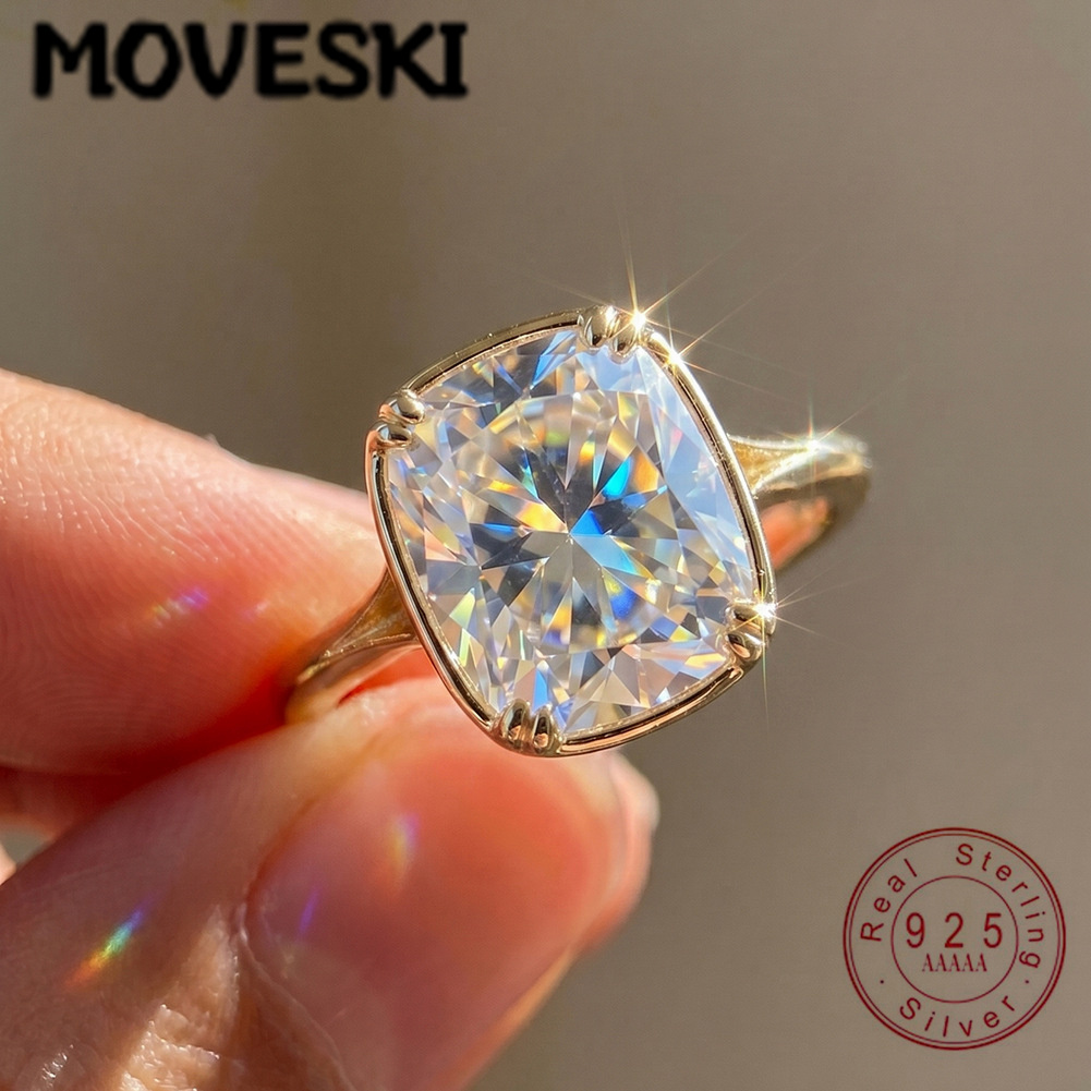 S925 Sterling Silver 1 Carat S - đánh giá và giá Moissanite Engagement Ring 1 Carat