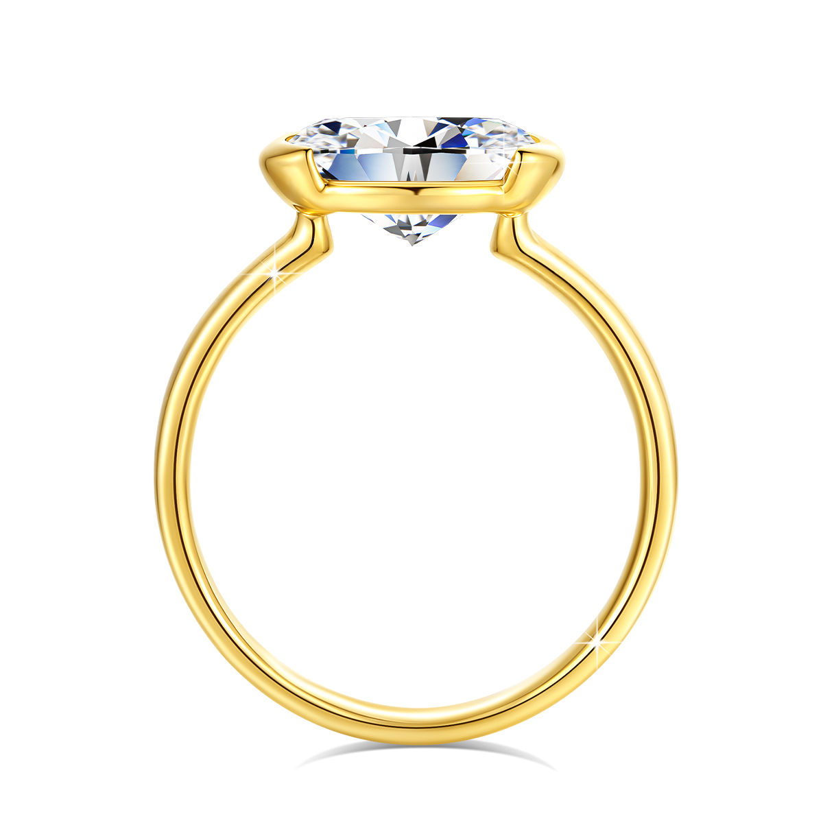 14K Gold Certified Oval Cut Mo - đánh giá và giá Moissanite Engagement Ring 1 Carat