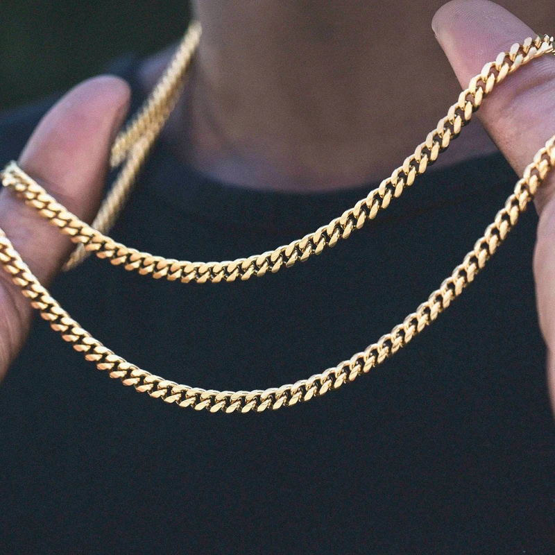 Vnox Nam Đơn Giản 3-11Mm Thép  - đánh giá và giá Cuban Link Chain 12Mm