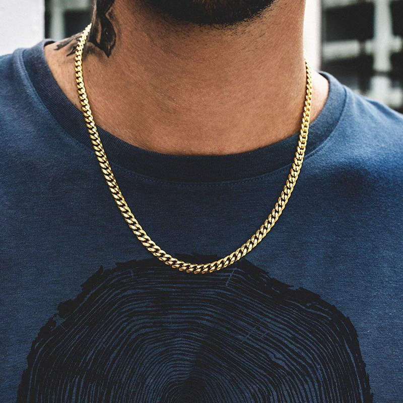 Vnox Nam Đơn Giản 3-11Mm Thép  - đánh giá và giá Cuban Link Chain 12Mm