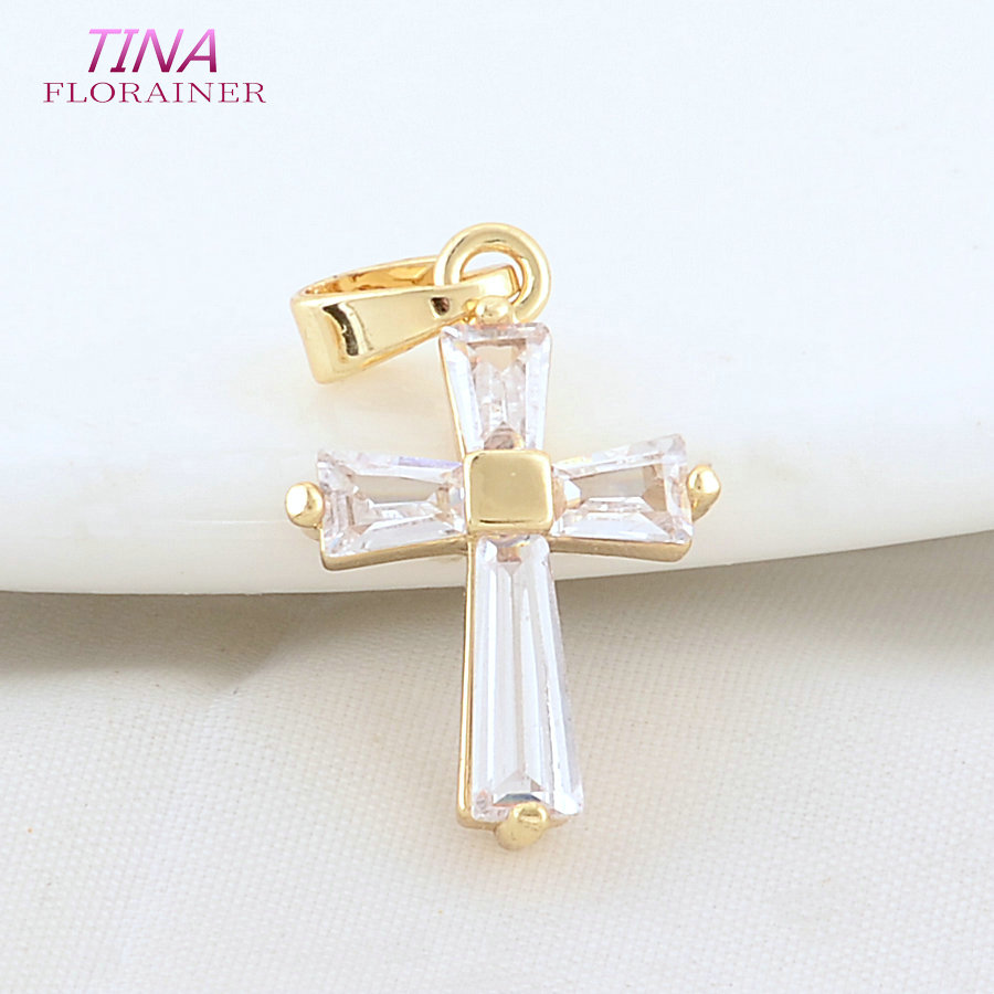 6PCS 12*18MM 14K Gold Color Br - đánh giá và giá Cross Pendant Necklace Gold