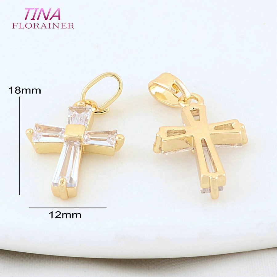 6PCS 12*18MM 14K Gold Color Br - đánh giá và giá Cross Pendant Necklace Gold