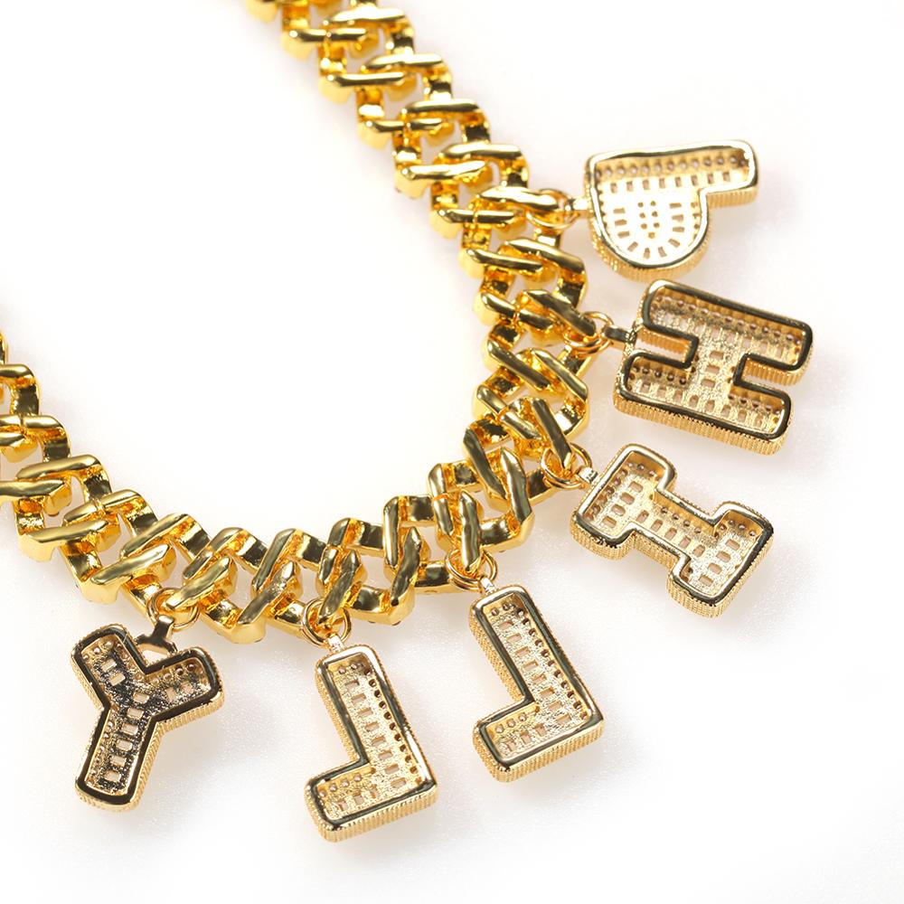 UWIN DIY Baguettecz Letter Nec - đánh giá và giá Cuban Link Chain 12Mm