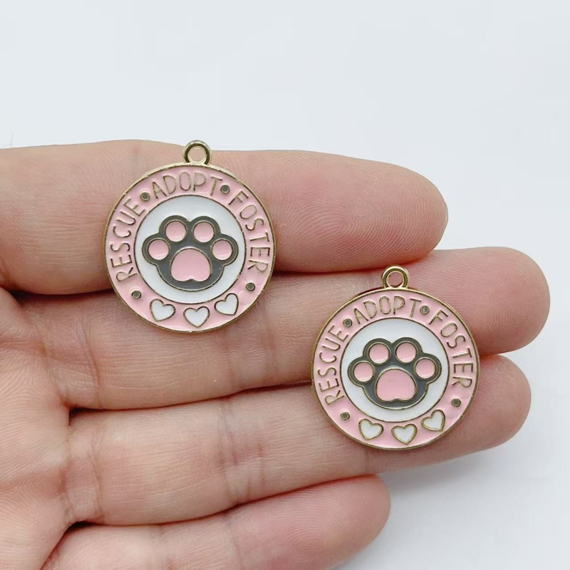 10Pcs Cartoon Cat Paw Heart Sh - đánh giá và giá Earrings