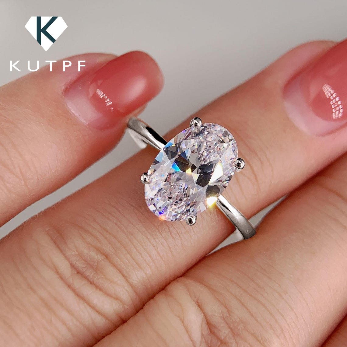 1/2/3 Carat Oval Cut Moissanit - đánh giá và giá Moissanite Engagement Ring 1 Carat