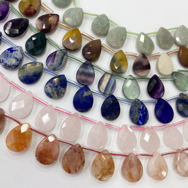 13x18mm Faceted Teardrop Natur - đánh giá và giá Crystal Pendant Necklace Natural Stone