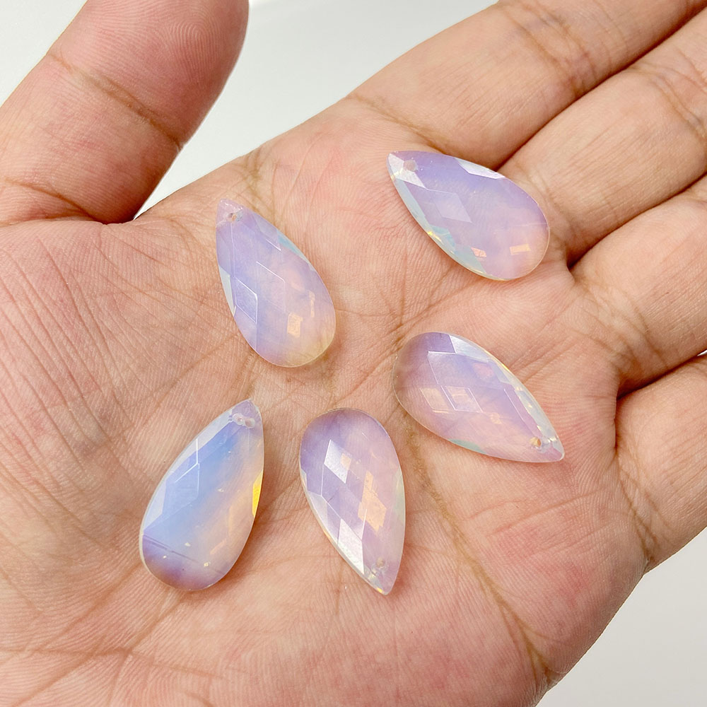 2pcs 13*25mm Long Water Drop S - đánh giá và giá Crystal Pendant Necklace Natural Stone