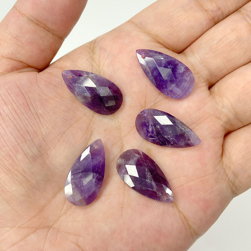 2pcs 13*25mm Long Water Drop S - đánh giá và giá Crystal Pendant Necklace Natural Stone