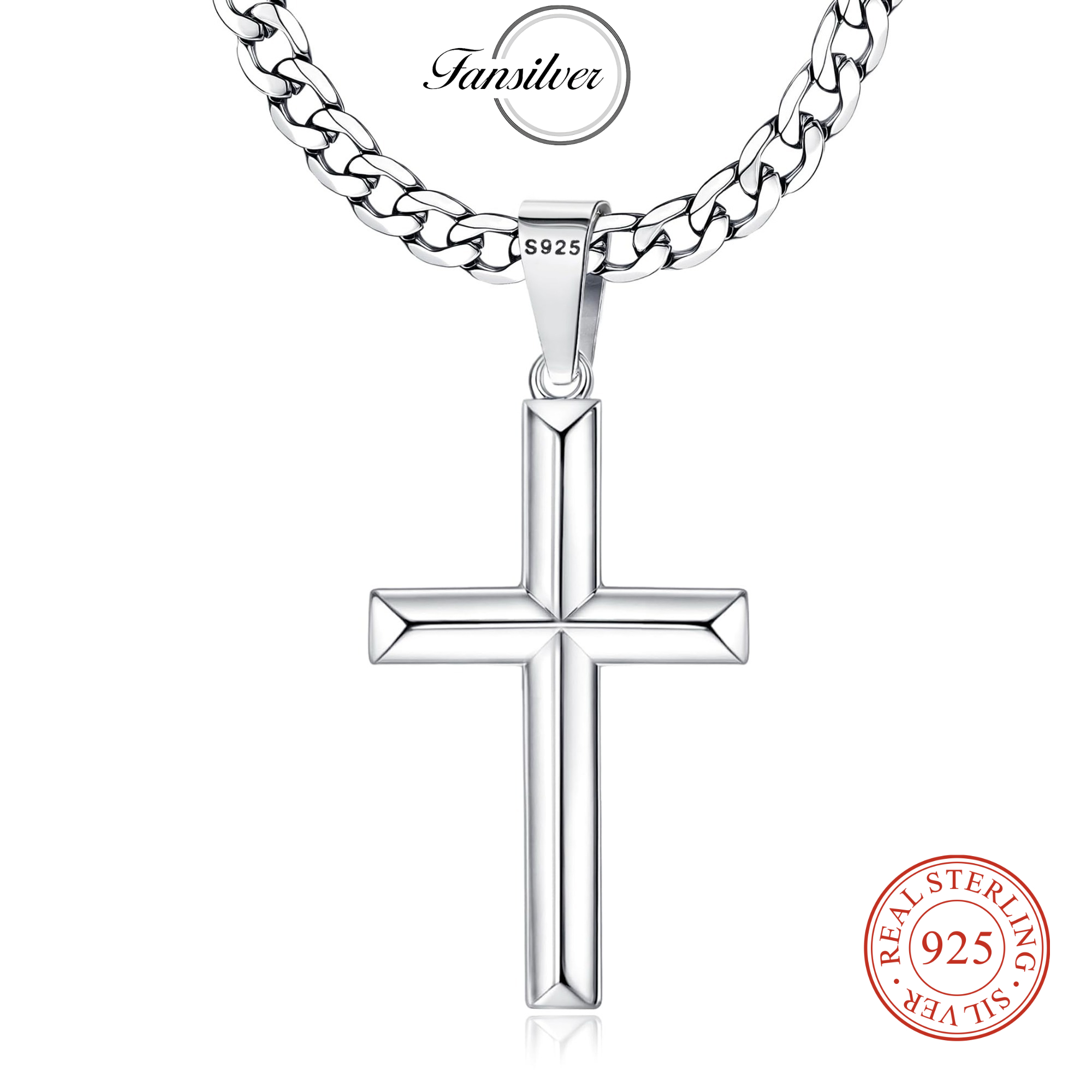 Fansilver 925 Sterling Silver  - đánh giá và giá 925 Sterling Silver Chain Necklace Men