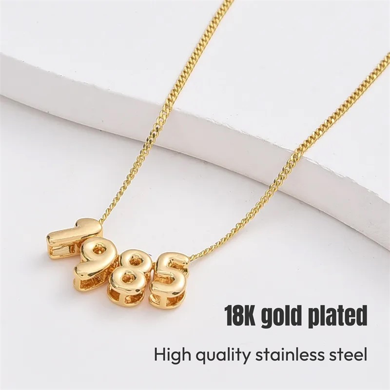 Personalized 3D Bubble Letter  - đánh giá và giá Initial Letter Necklace 18K Gold