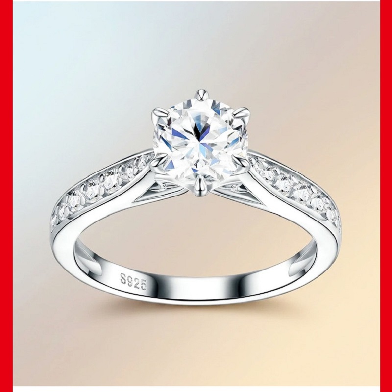 Apaison Luxury D Color 1 Carat - đánh giá và giá Moissanite Engagement Ring 1 Carat