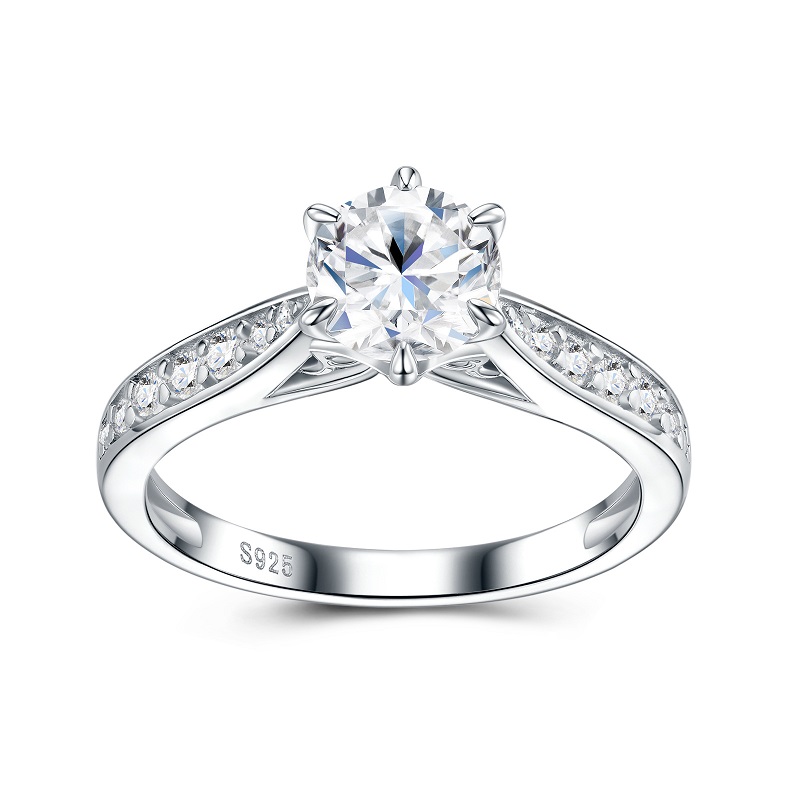 Apaison Luxury D Color 1 Carat - đánh giá và giá Moissanite Engagement Ring 1 Carat