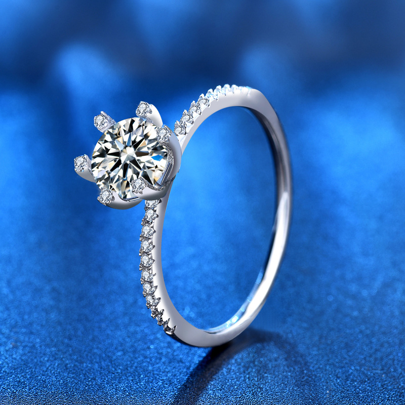 S925 Wedding Engagement Moissa - đánh giá và giá Moissanite Engagement Ring 1 Carat