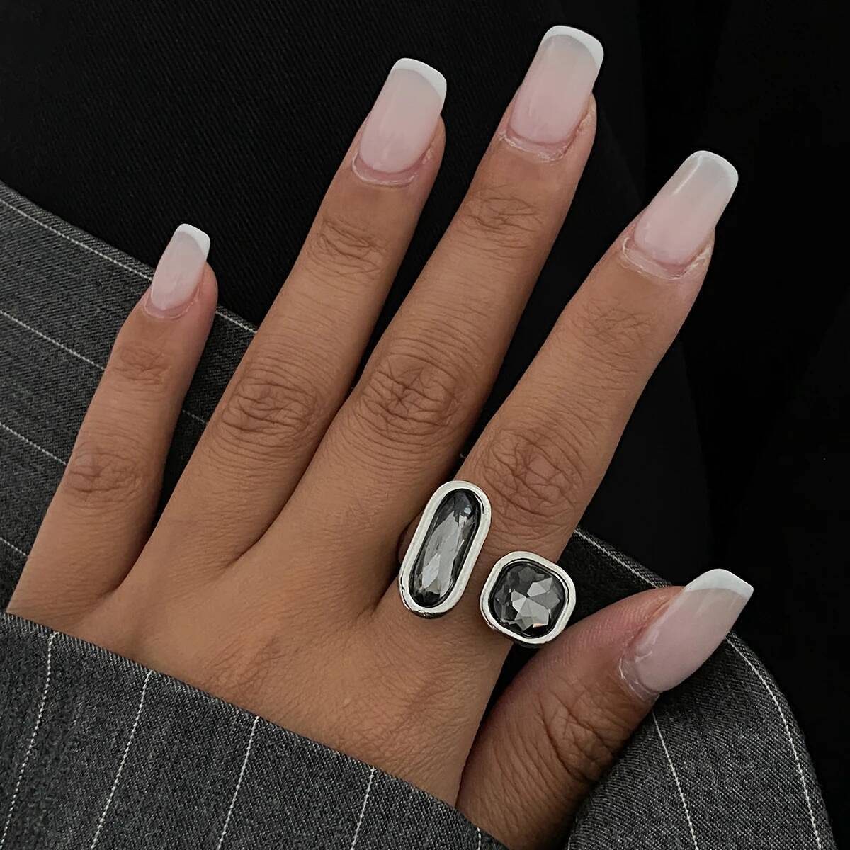 Salircon Vintage Black Acrylic - đánh giá và giá Vintage Punk Knuckle Rings Set