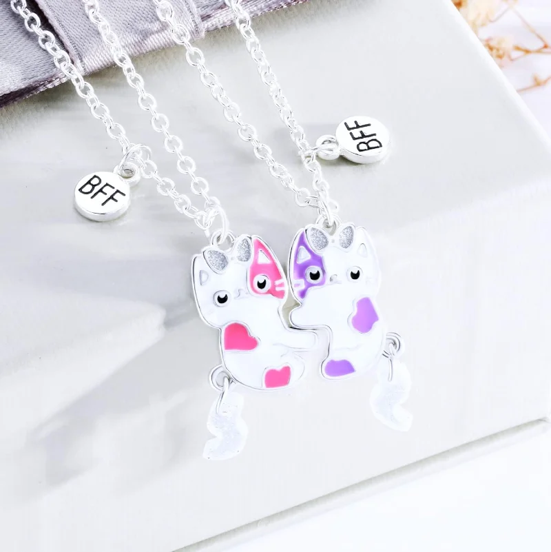 2Pcs Best Friend Pendant Gifts - đánh giá và giá Magnetic Couple Matching Necklaces