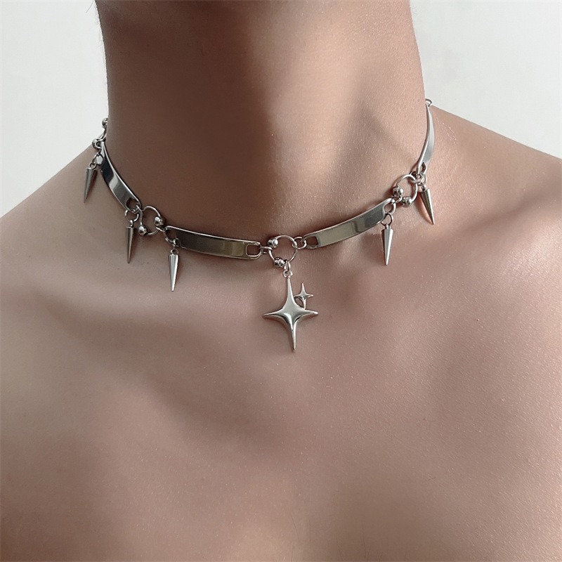 Hiphop Stainless Steel Punk St - đánh giá và giá Goth Punk Spike Choker