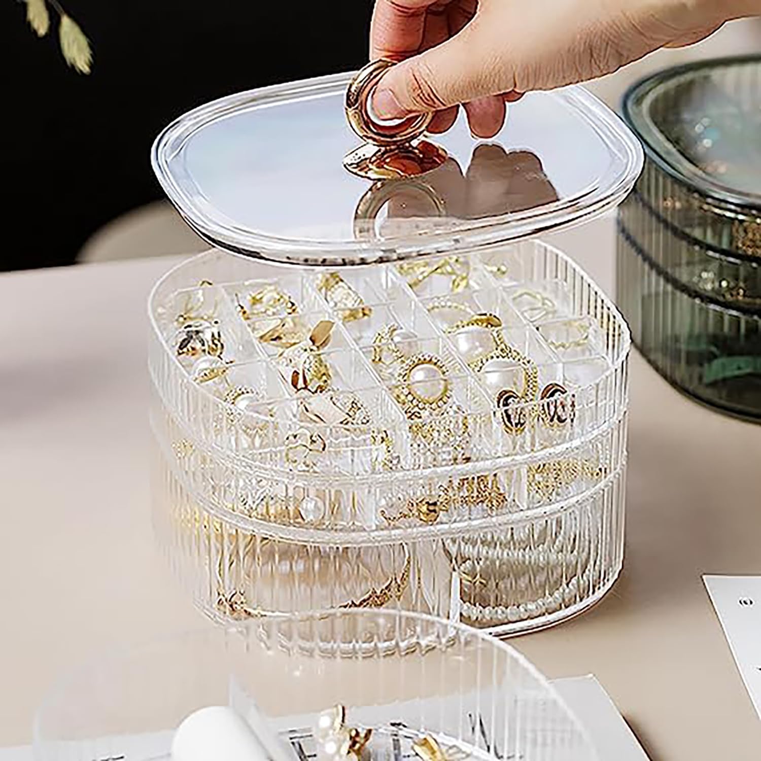 Transparent Jewelry Box 3-Laye - đánh giá và giá Earrings