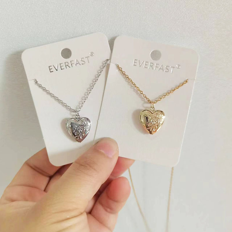 1pc Tiny Heart 14mm Photo Fram - đánh giá và giá Heart Locket Necklace Photo