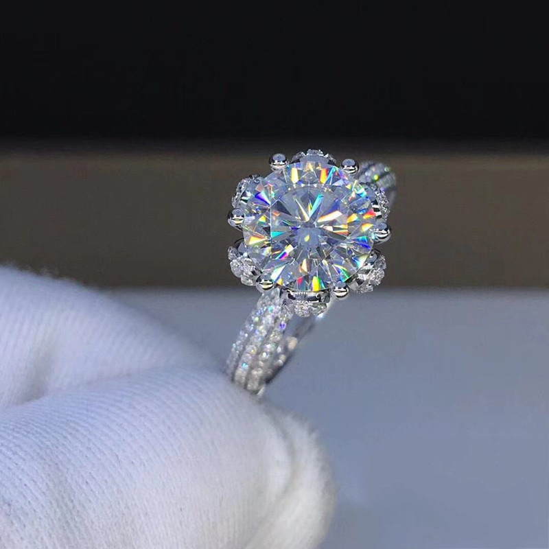 Morganite Ring VVS1 Grade Labo - đánh giá và giá Moissanite Engagement Ring 1 Carat