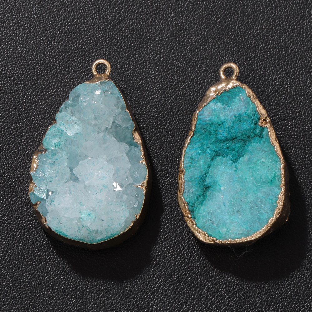 1PC Natural Agate Geode Pendan - đánh giá và giá Crystal Pendant Necklace Natural Stone
